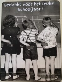 Decobord kaart Schooljaar Vintage